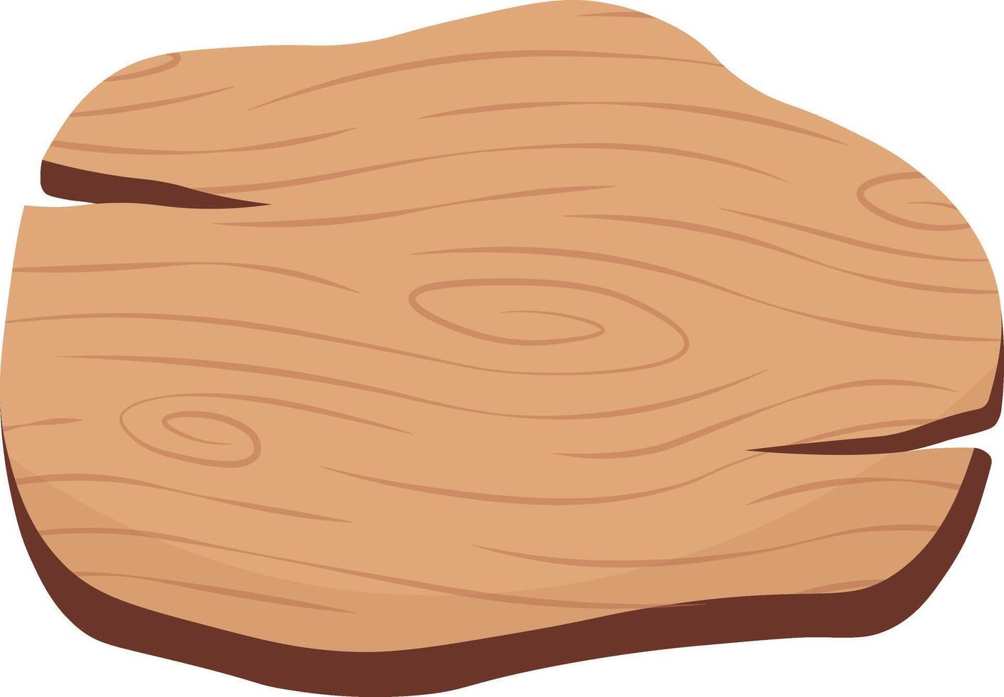Wooden Sign Board Illustration with Cartoon Design. Isolated on White Background. vector