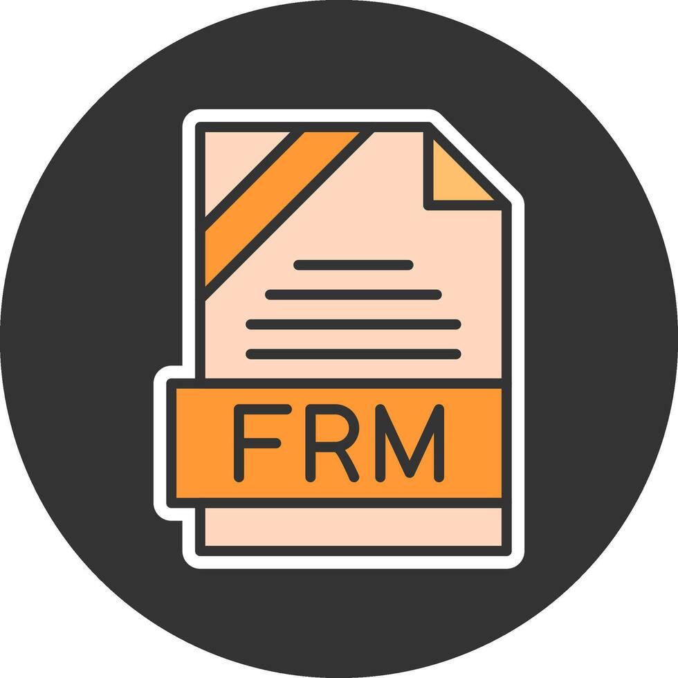 FRM Format Minimal Filled Grey Circle Icon vector