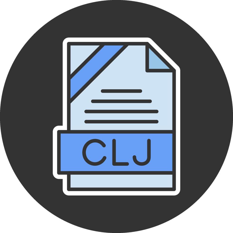 CLJ Format Minimal Filled Grey Circle Icon vector