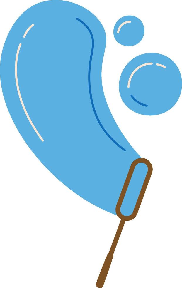 Bubble Wand with Soap Bubbles vector