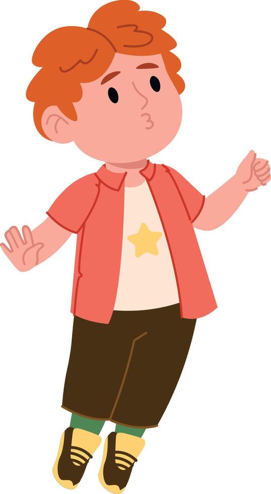 Boy with Star Shirt vector