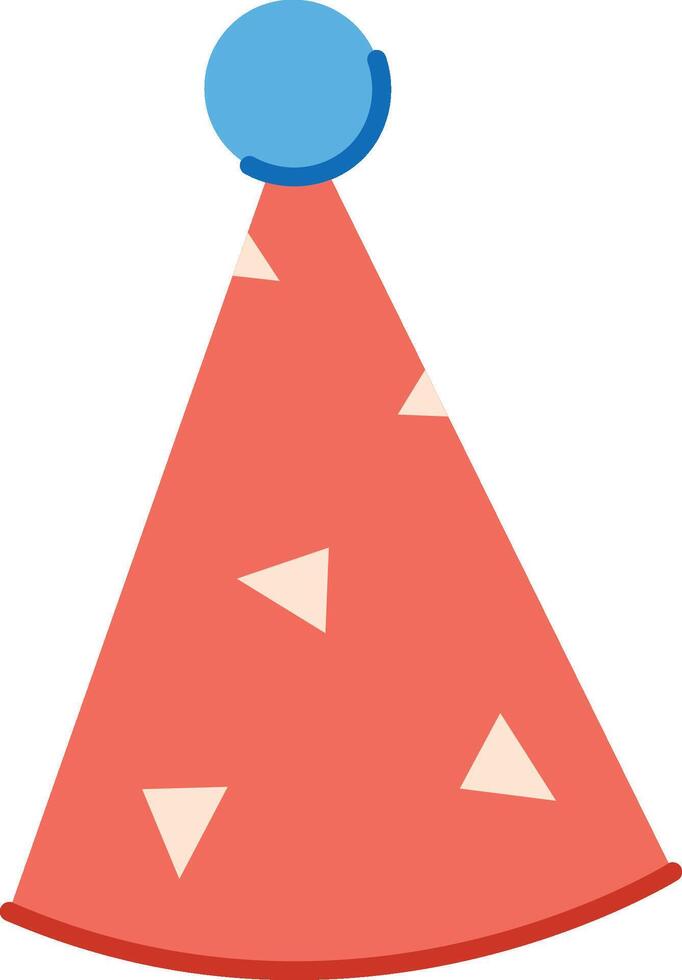 Party Hat with Triangles Pattern vector