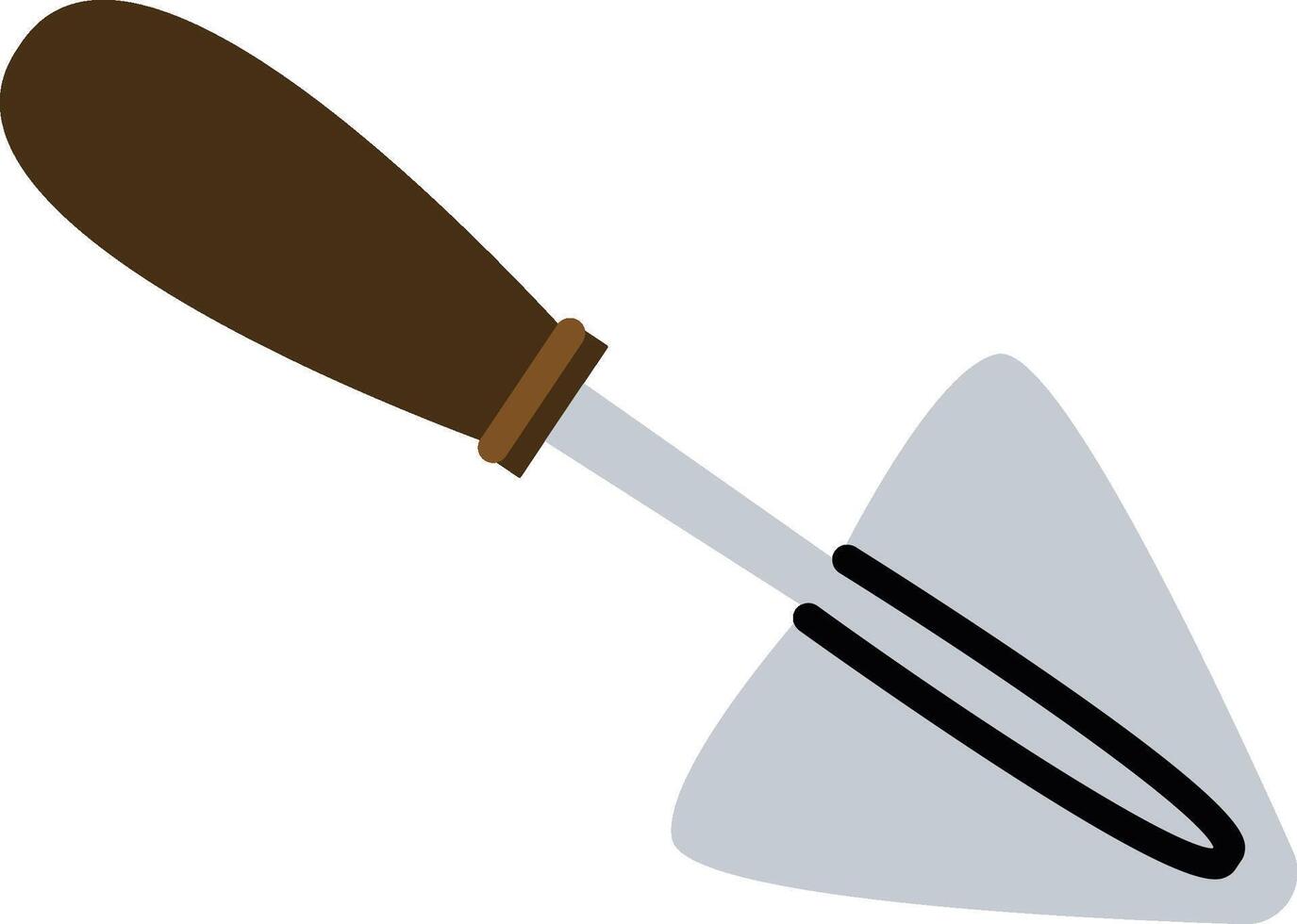 Garden Trowel with Wooden Handle vector