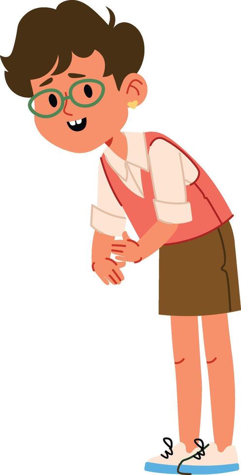 Smiling Boy with Glasses vector