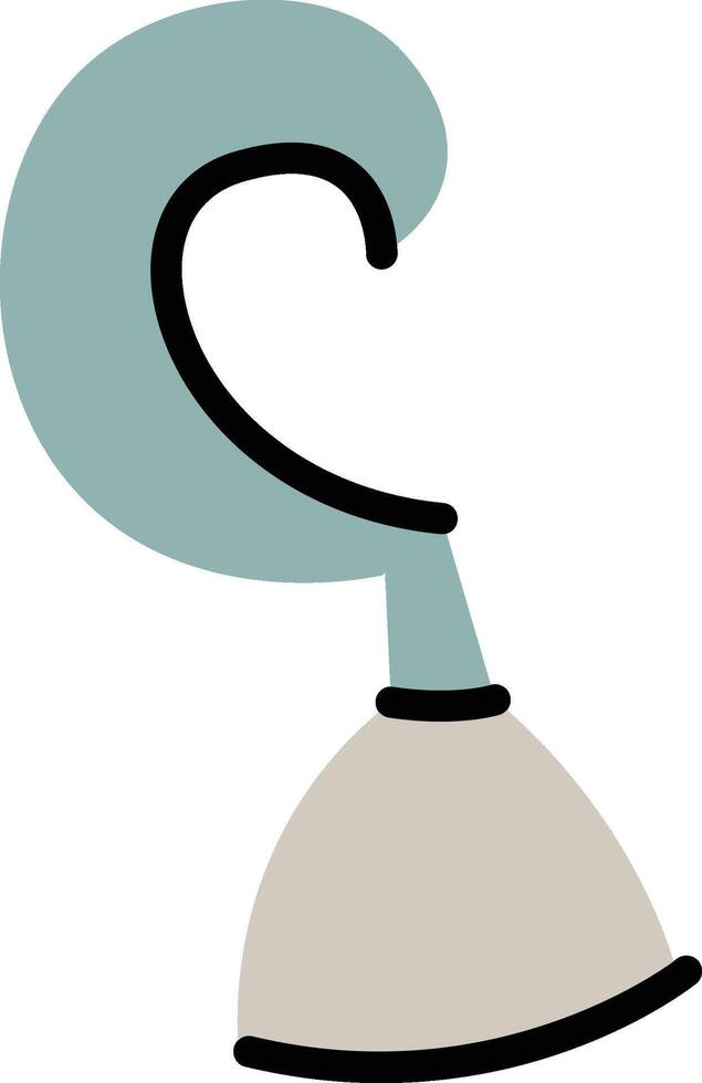 Abstract Curved Hook Shape vector