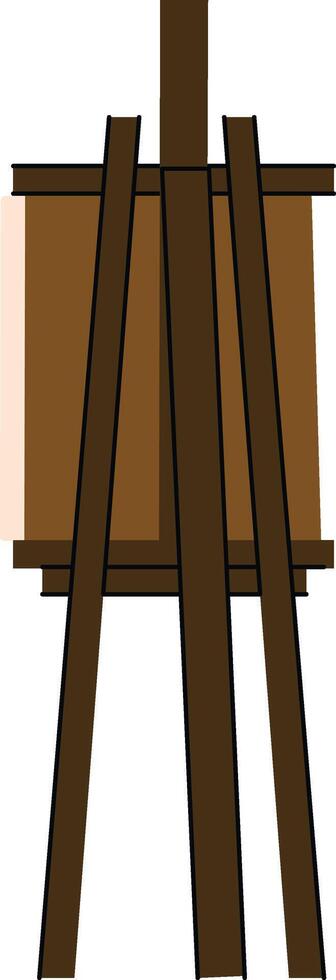 Wooden Easel with Canvas vector