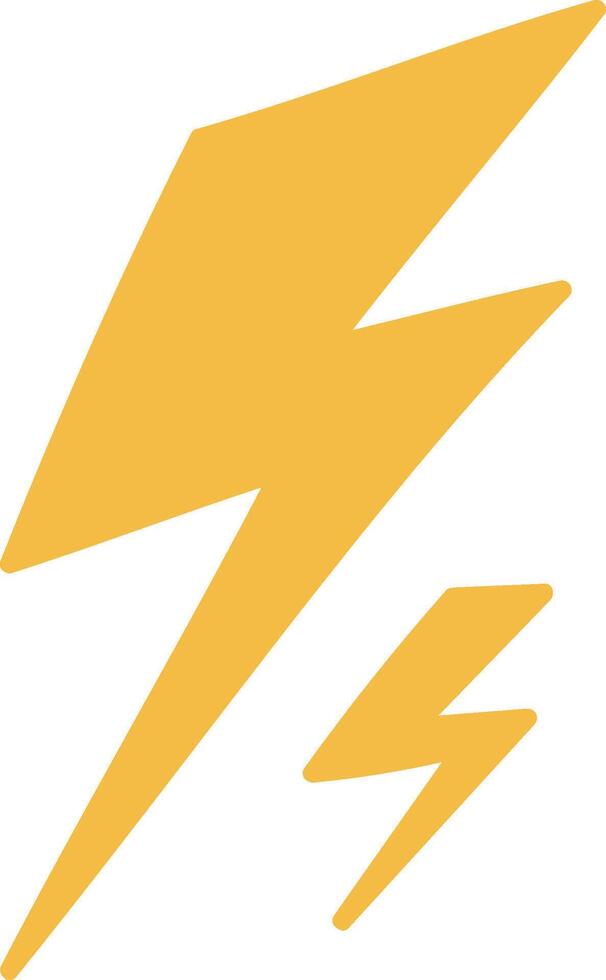 Bold Lightning Bolt Symbol vector