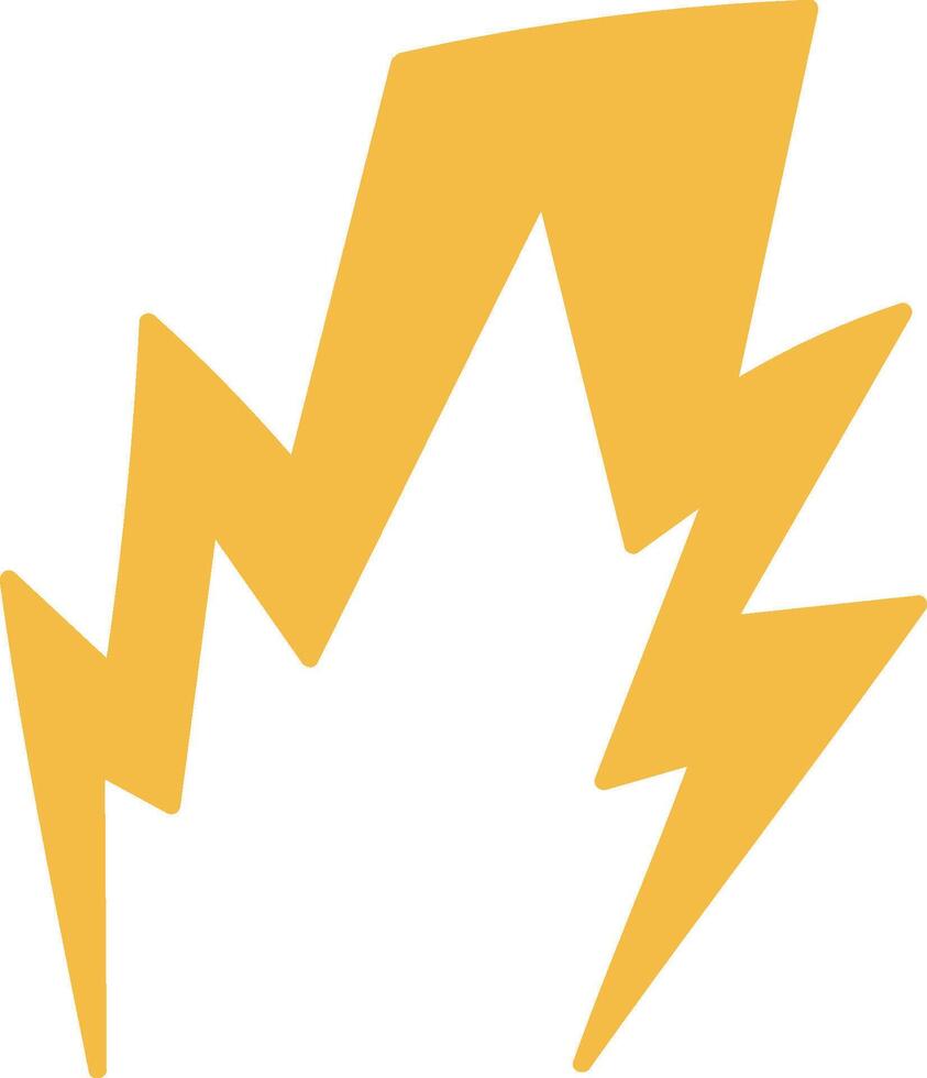 Dynamic Lightning Bolt Shape Style vector