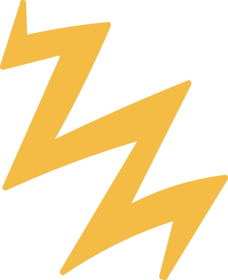 Zigzag Lightning Bolt Symbol vector