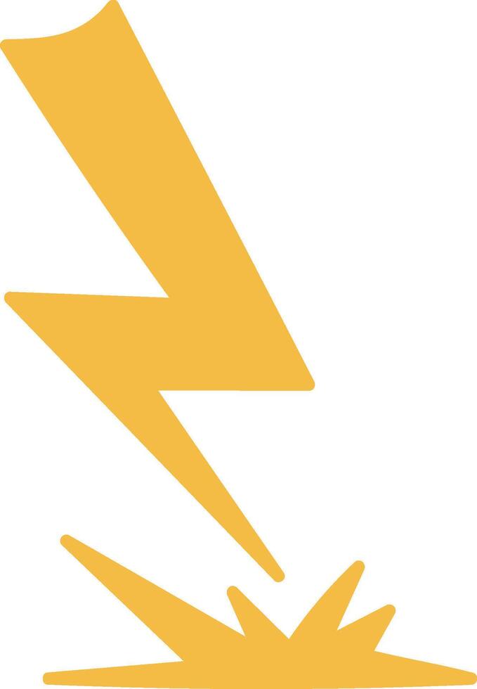 Lightning Bolt with Impact Symbol vector