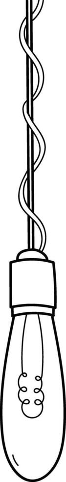 Hanging Light Bulb with Cord vector