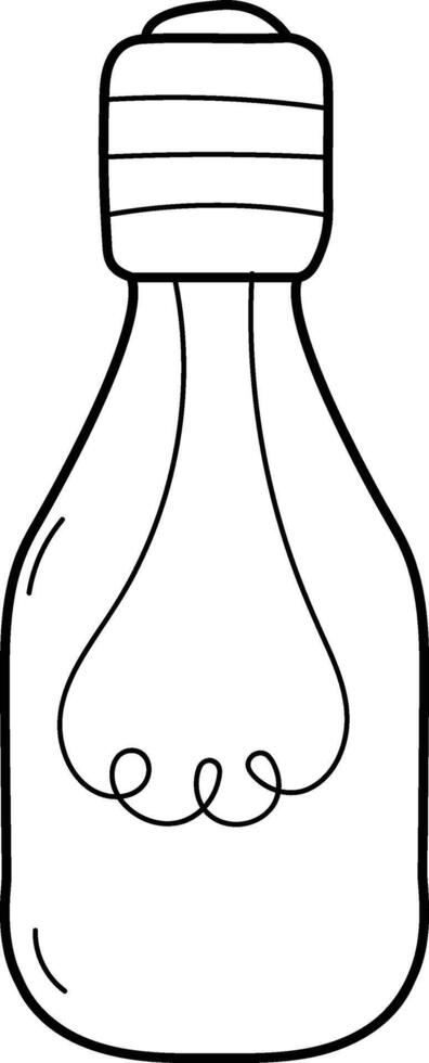 Hand-Drawn Light Bulb Sketch Element vector