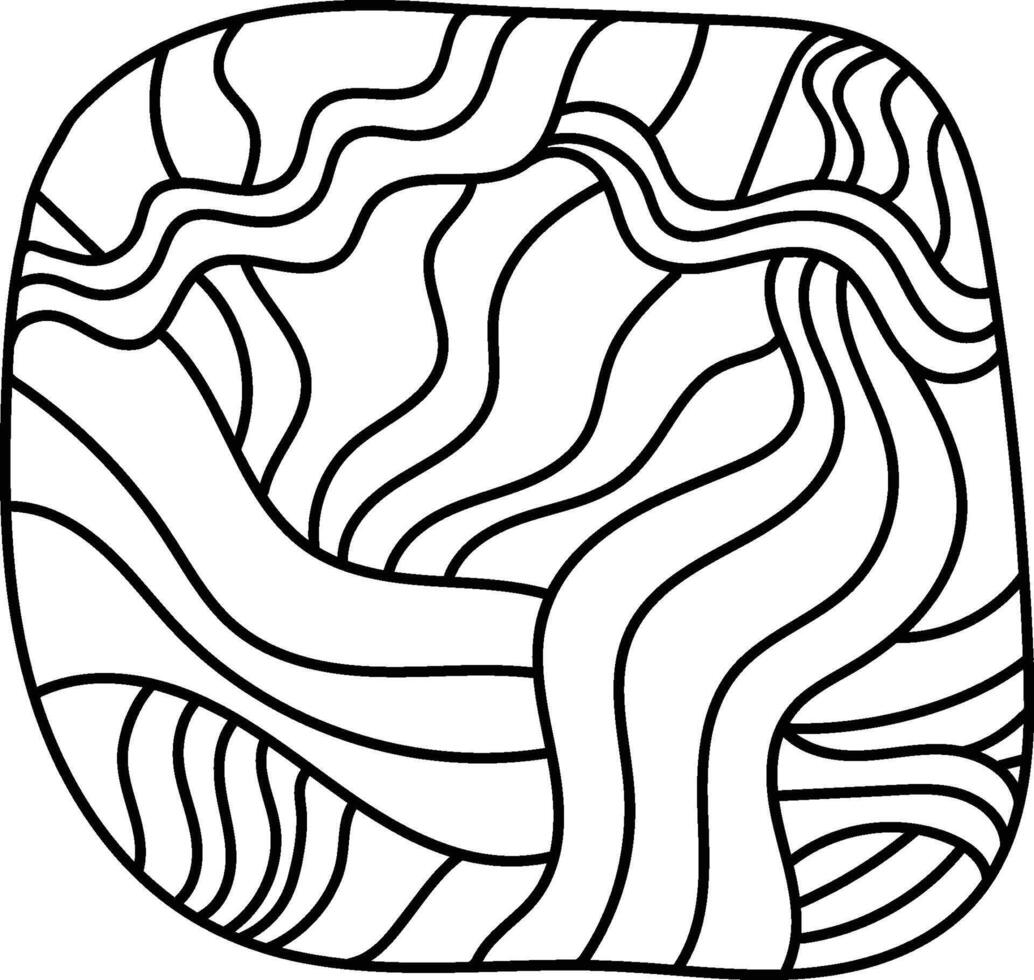 Abstract Wavy Line Square Pattern vector