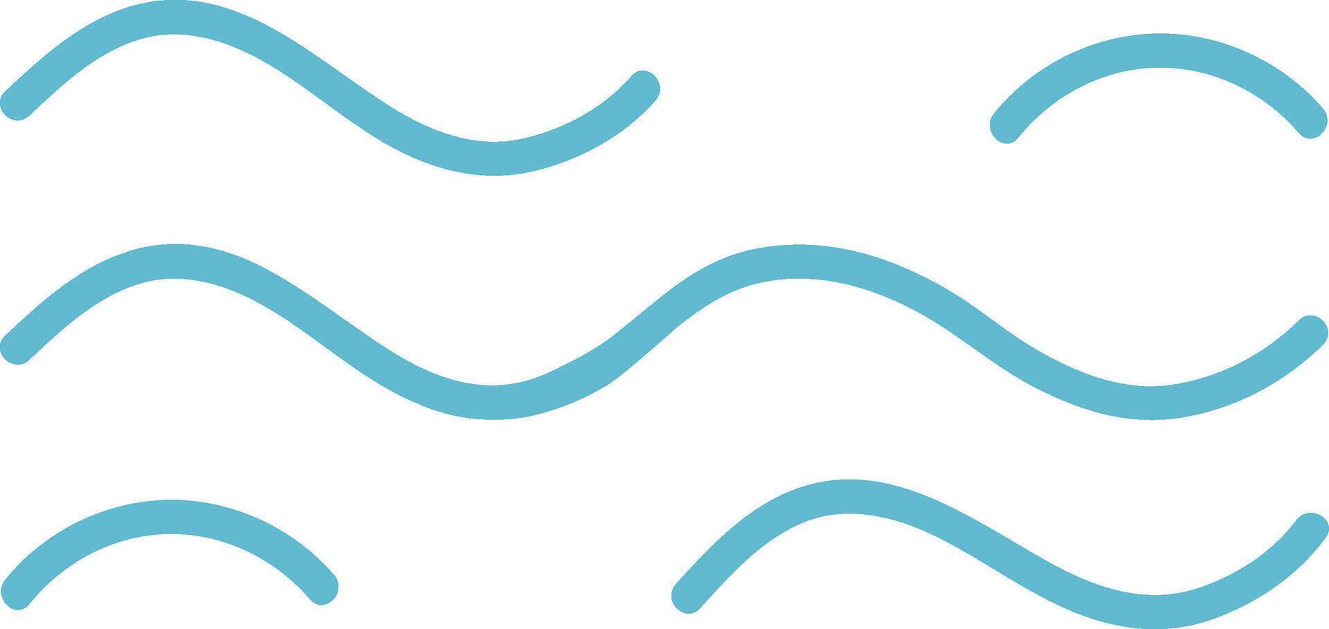 Abstract Wavy Line Pattern Design vector