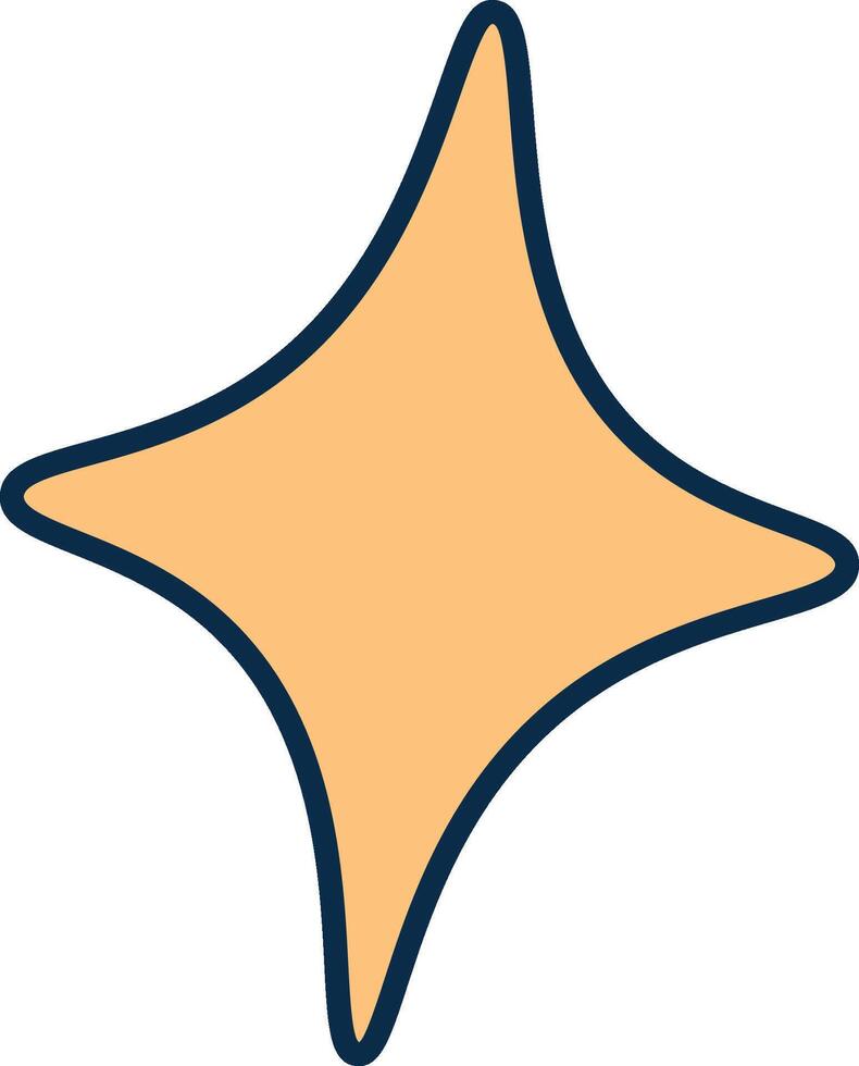 Abstract Star Shape Outline vector