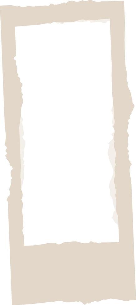 Torn Paper Rectangle Frame Element vector