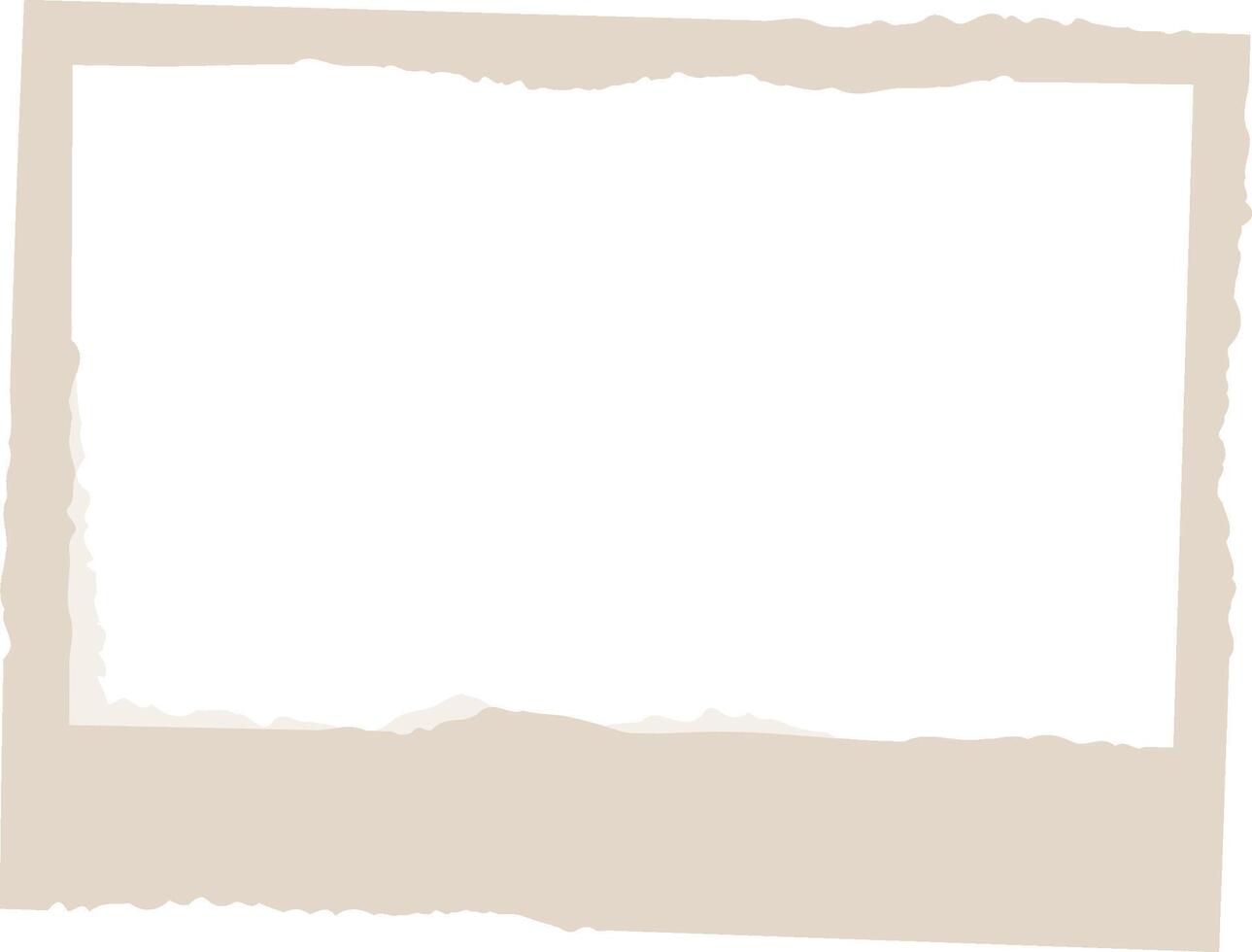 Torn Paper Rectangle Frame Design vector