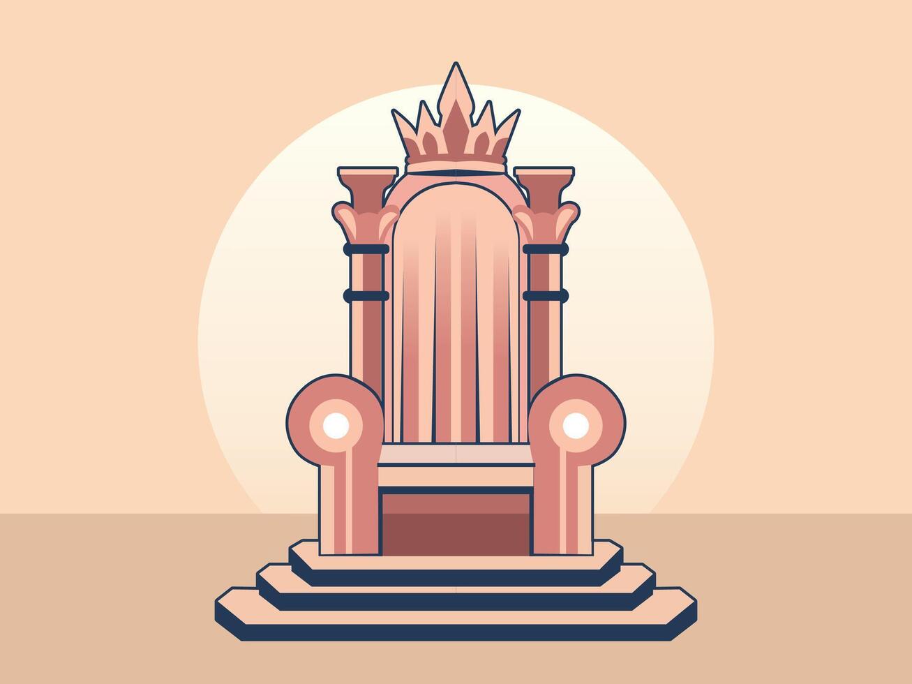 the king's throne. seat of power vector