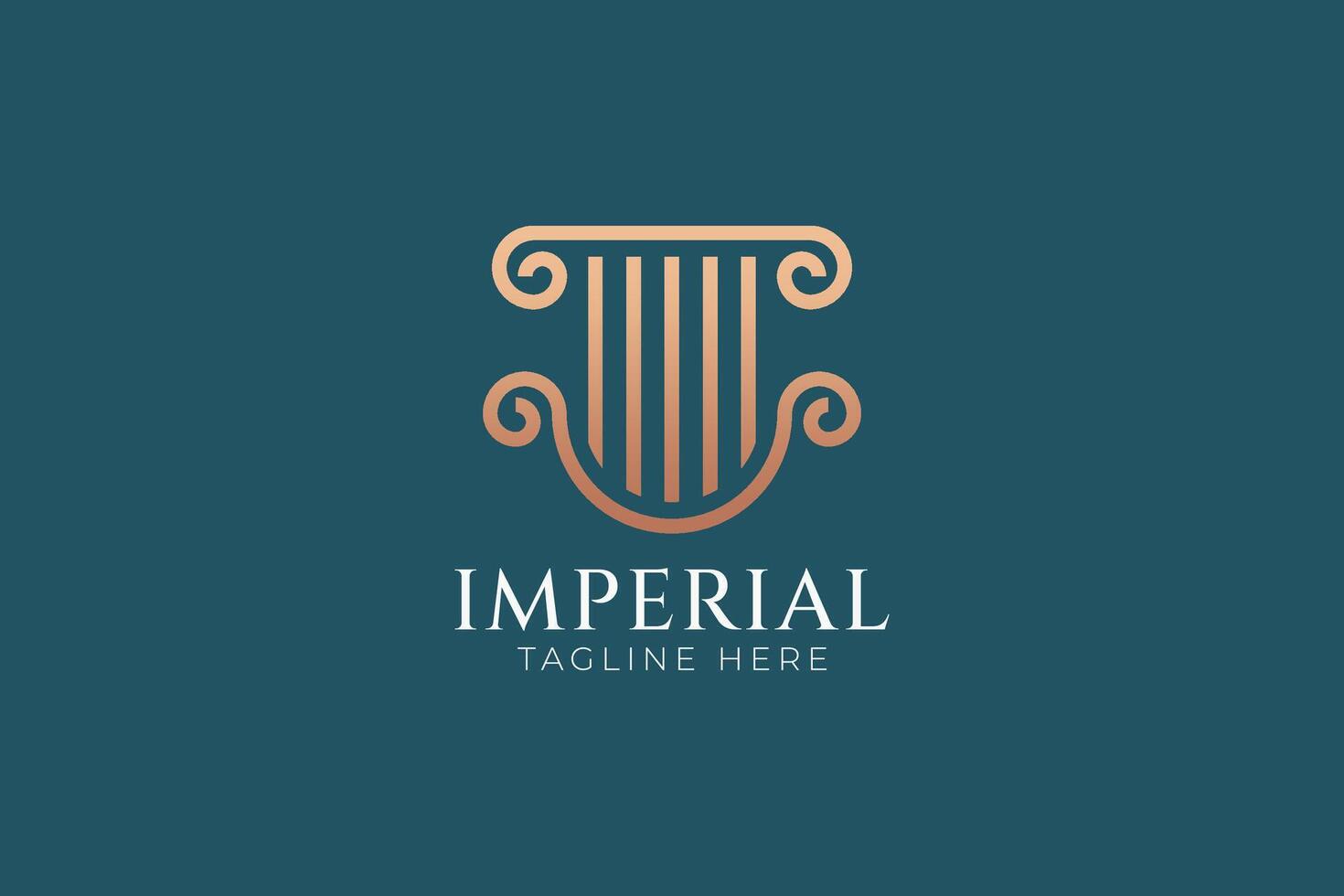 Logo Attorney Luxury Imperial Sign Symbol Business Legal and Architecture vector