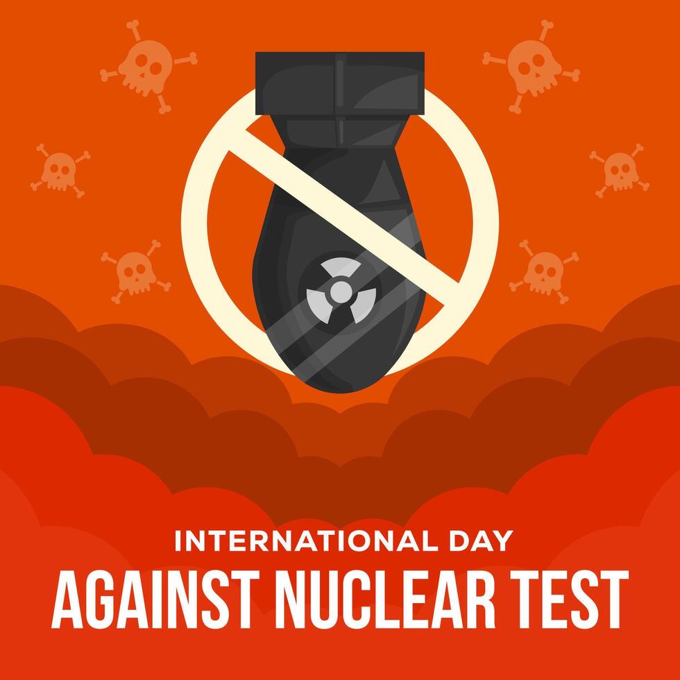 illustration International Day against Nuclear Tests vector