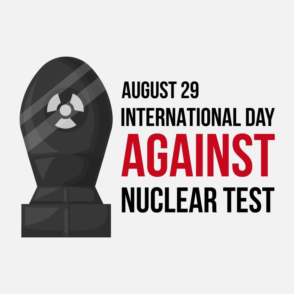 International Day against Nuclear Tests illustration in flat design vector