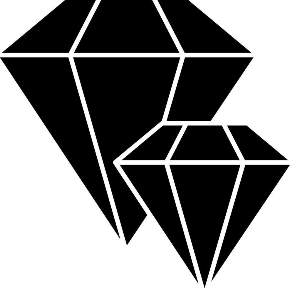 Diamonds Glyph Icon vector