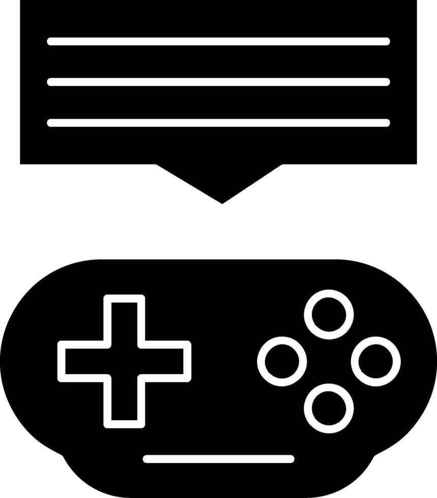 Game Chat Glyph Icon vector
