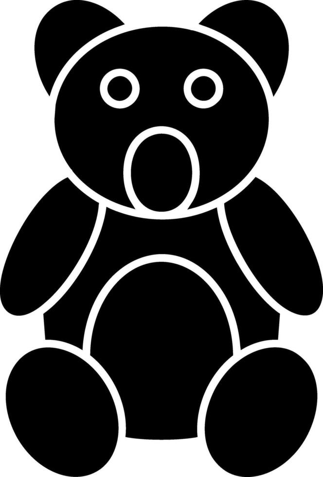 Teddy Glyph Icon vector