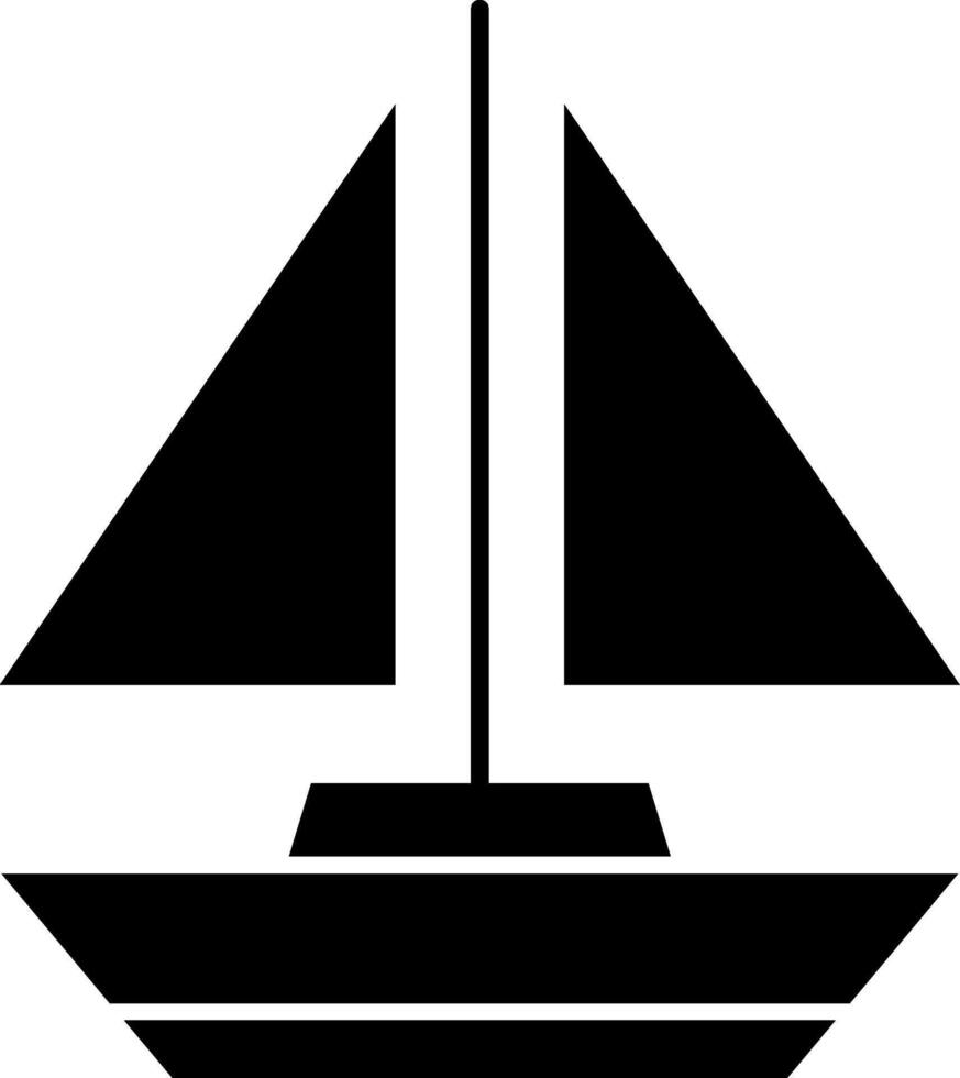 Boat Glyph Icon vector
