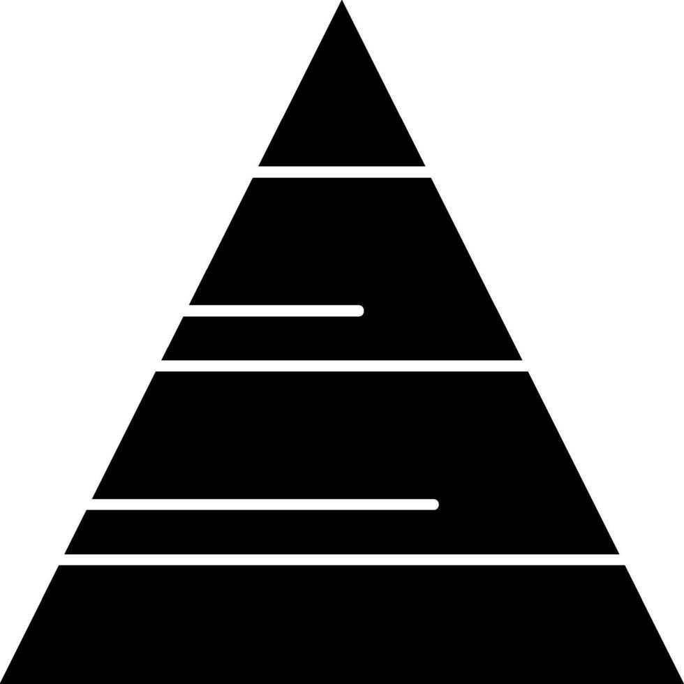 Pyramid Glyph Icon vector
