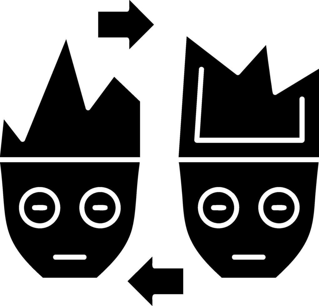 Player Exchange Glyph Icon vector