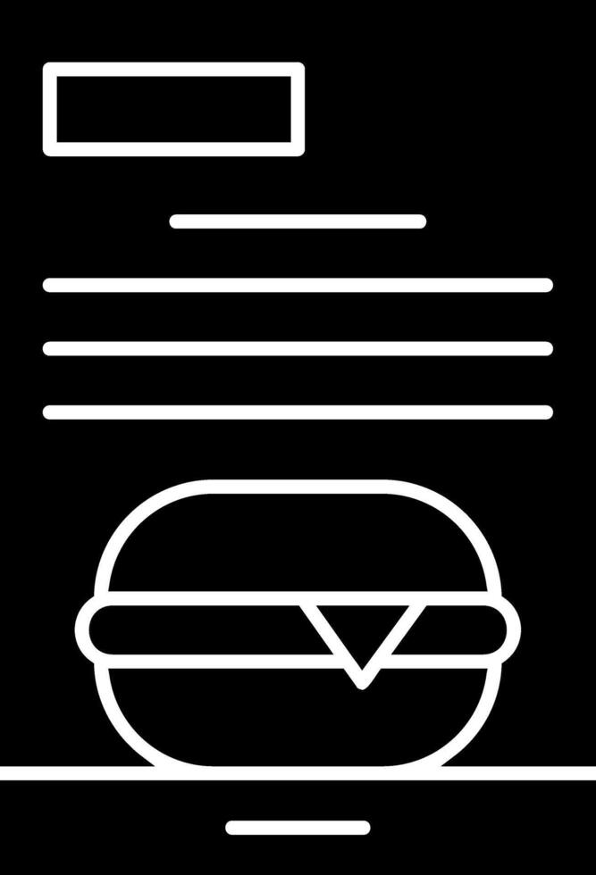 Food App Glyph Icon vector