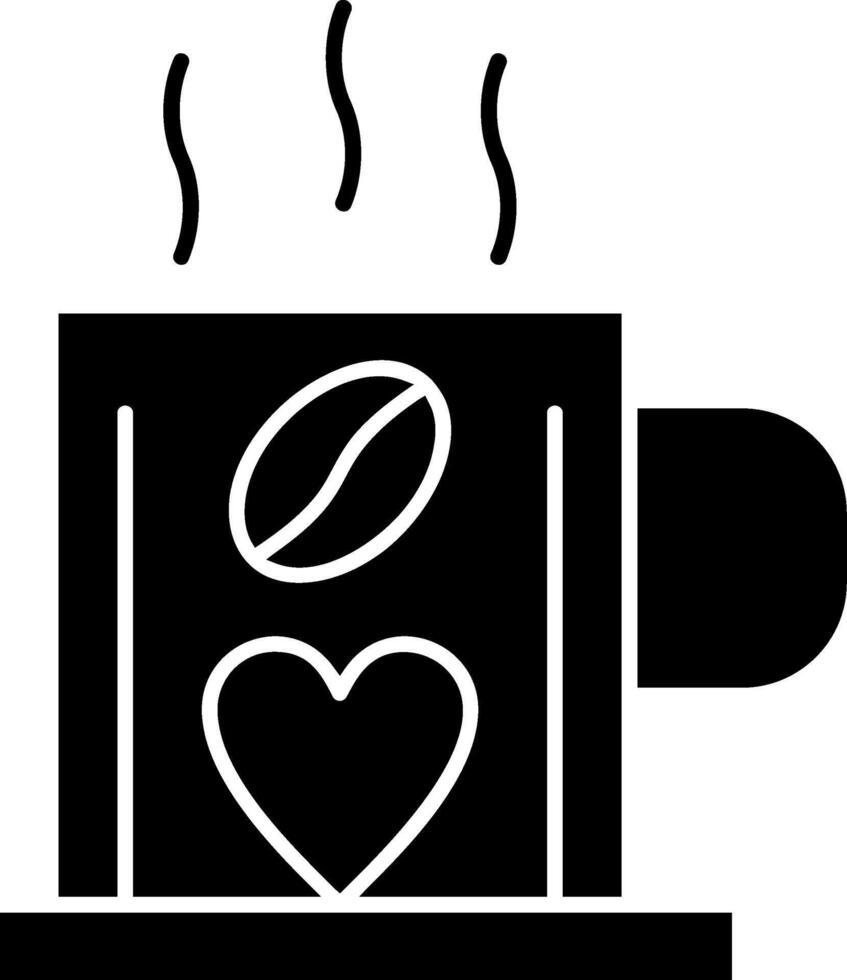 Best Coffee Glyph Icon vector