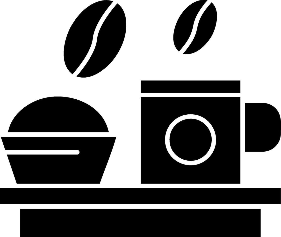 Coffee Muffin Glyph Icon vector
