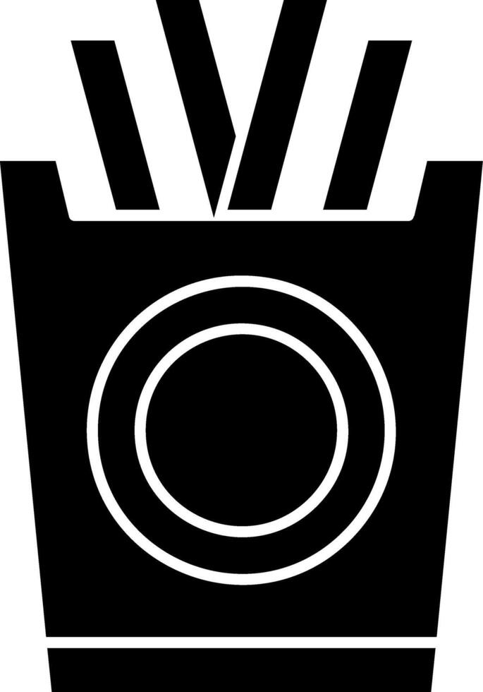French Fries Glyph Icon vector