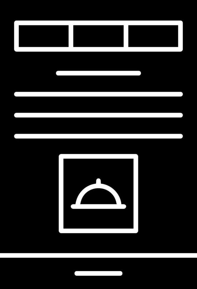 Online Order Glyph Icon vector