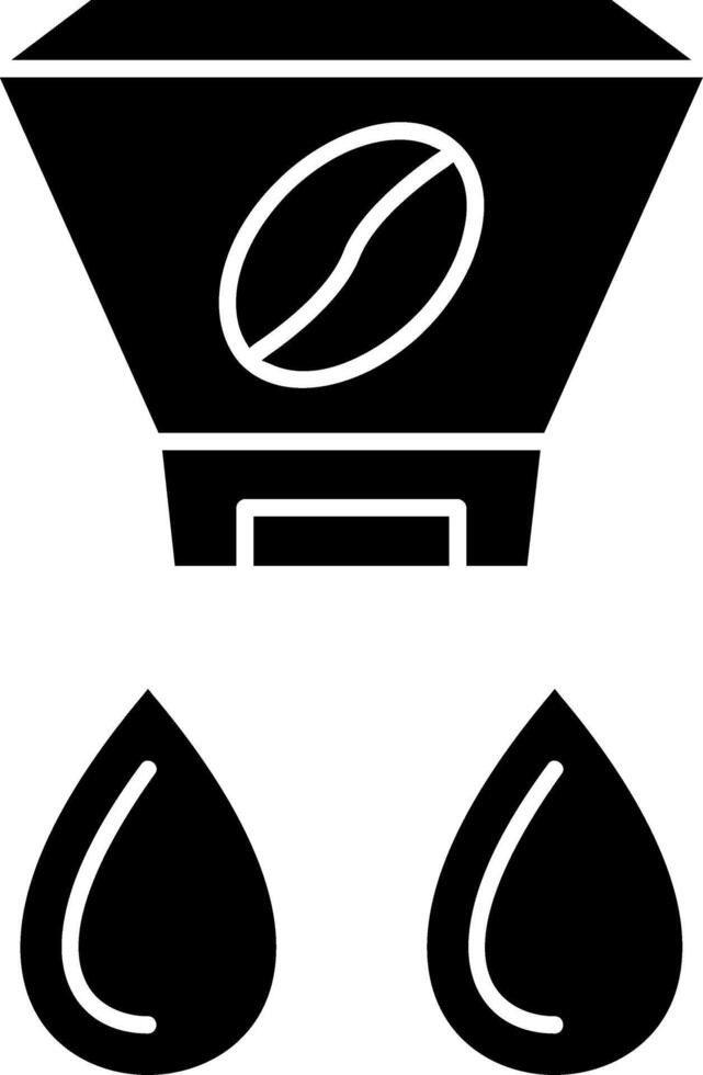 Coffee Dripper Glyph Icon vector