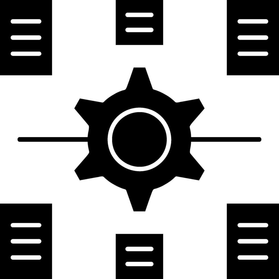 Algorithm Glyph Icon vector