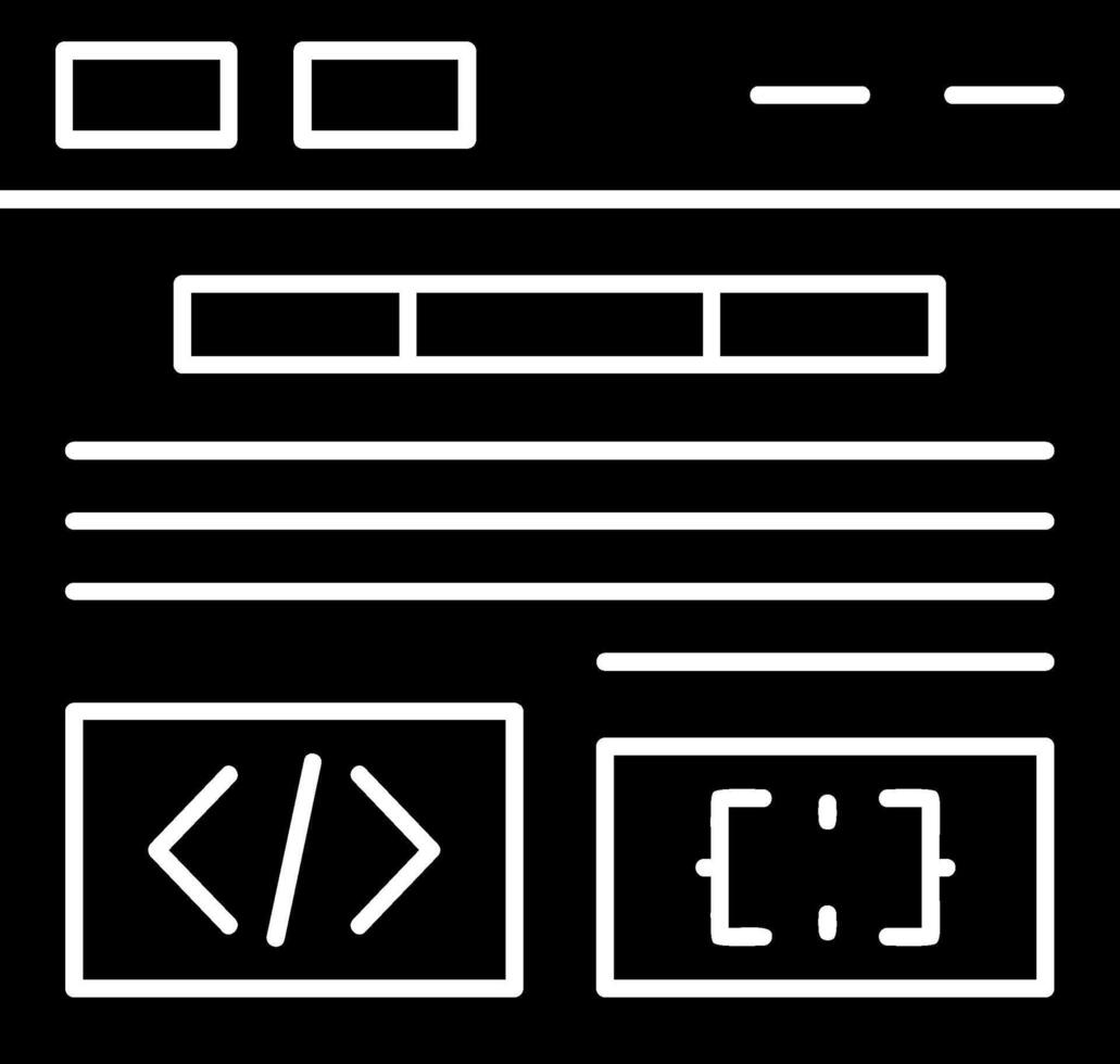 Code Processor Glyph Icon vector