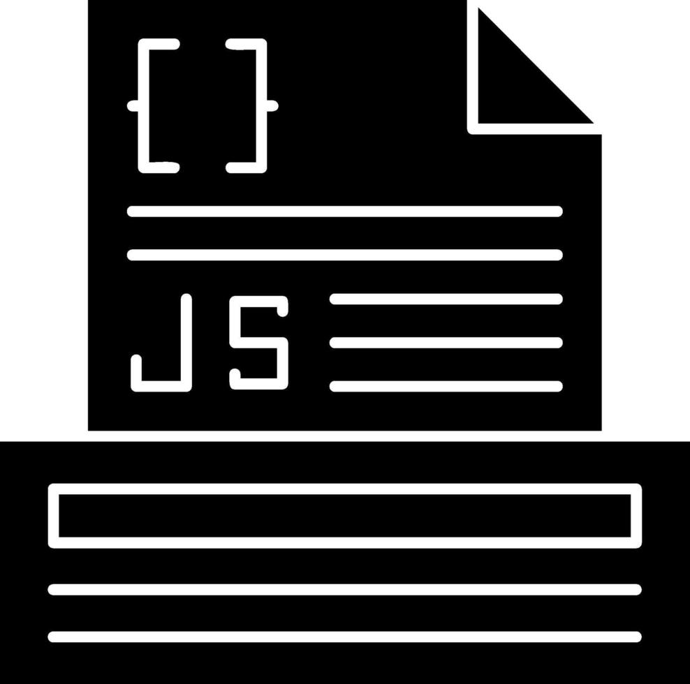 Javascript File Glyph Icon vector