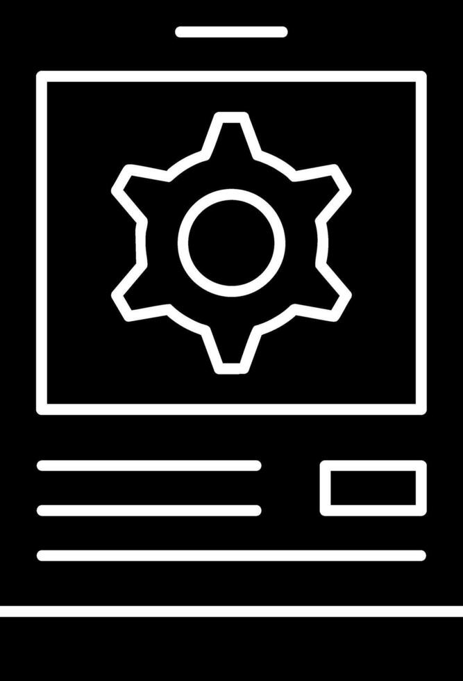 Application Setting Glyph Icon vector
