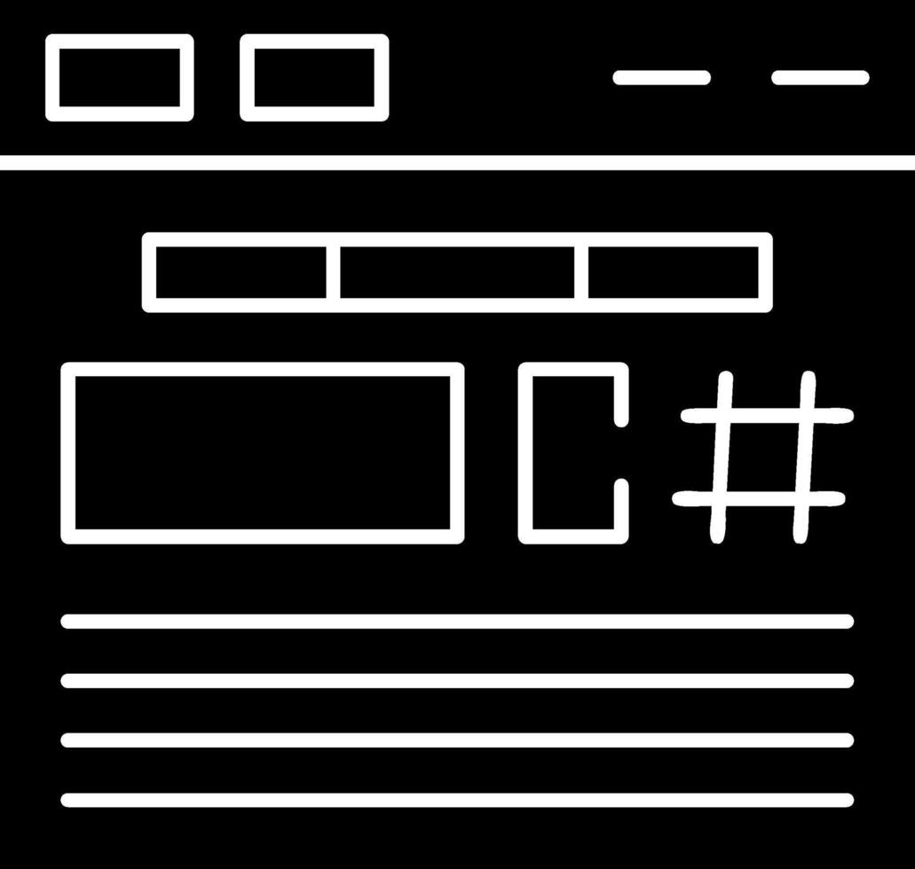 C Sharp Glyph Icon vector