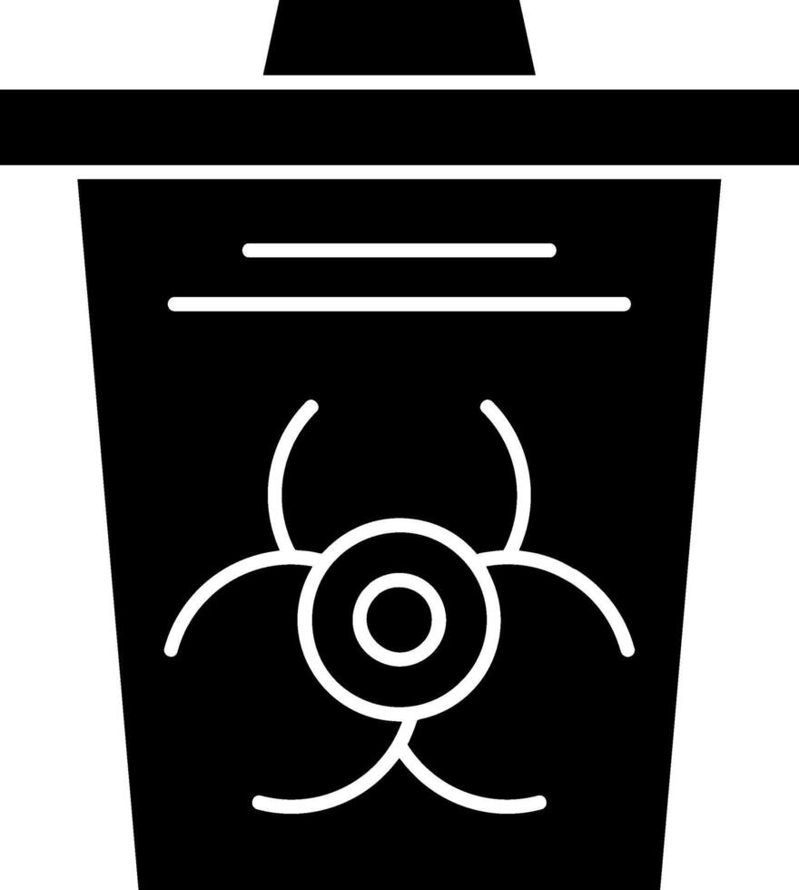 Toxic Waste Glyph Icon vector