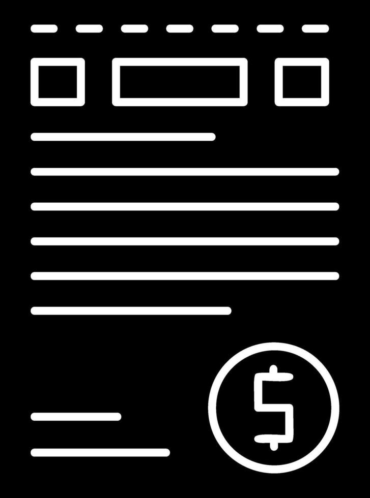 Invoice Glyph Icon vector