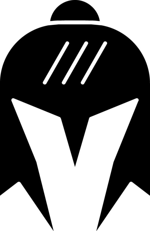 Armor Helmet Glyph Icon vector