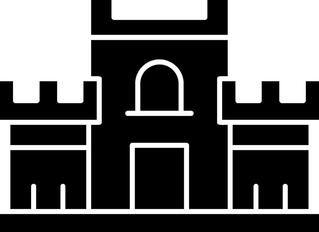 Castle Glyph Icons vector
