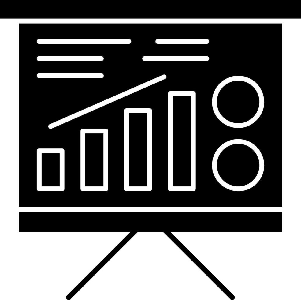 Business Growth Glyph Icon vector