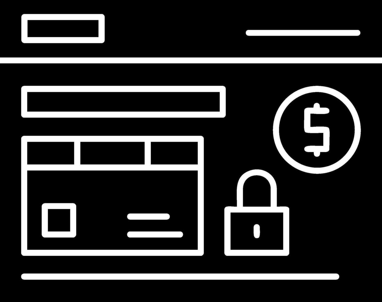 Secure Payment Glyph Icon vector