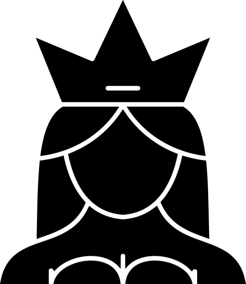 Princess Glyph Icon vector