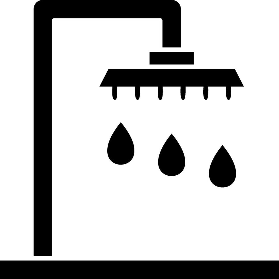 Shower Glyph Icon vector